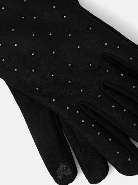 Sisley rękawiczki damskie kolor czarny 6G0UWG006 - zdjęcie produktu nr 2