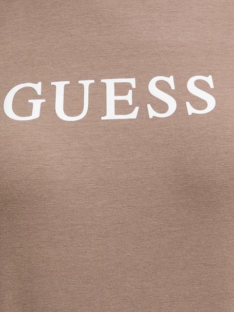 Guess t-shirt NEW CARRIE damski kolor brązowy O5RI01 KBBU1
