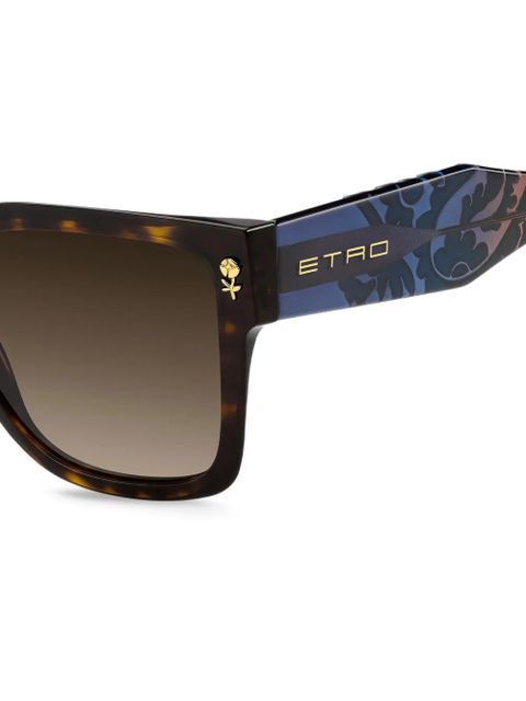 ETRO floral-detail sunglasses - Brown