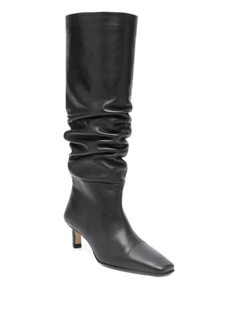 ALOHAS 50mm Kalila slouch calf leather boots - Black - zdjęcie produktu nr 2
