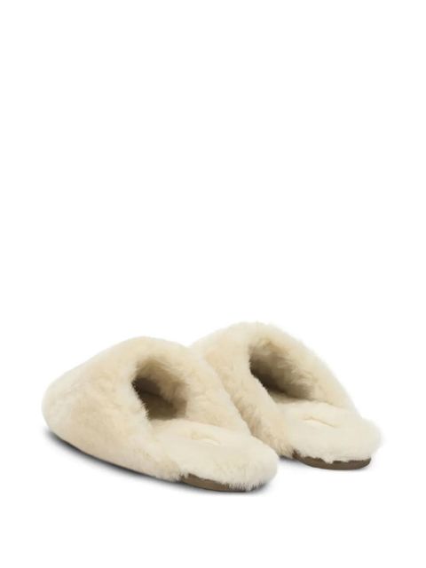 Aeyde Rega shearling slippers - Neutrals