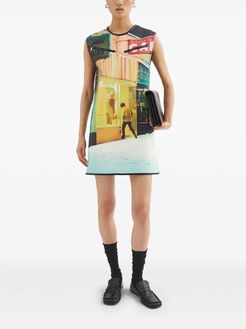 Jil Sander printed mini dress - Yellow