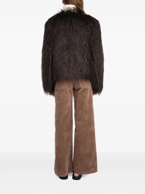 Zadig&Voltaire shaggy faux-fur coat - Brown