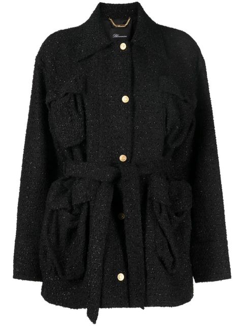 Blumarine bouclé button-up jacket - Black - zdjęcie produktu nr 1