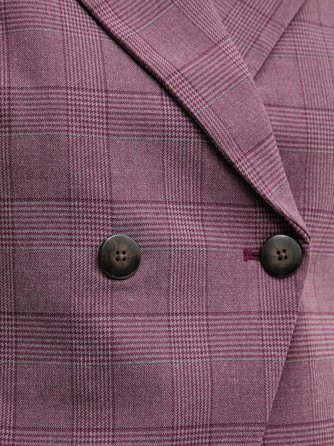 United Colors of Benetton kamizelka kolor fioletowy dwurzędowa 2X8MDJ00O