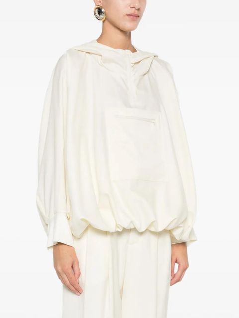 Aya Muse pocket-detail hoodie - Neutrals