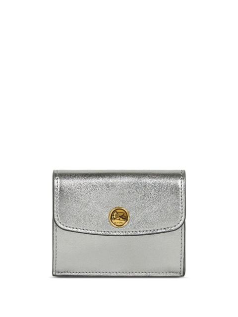 ETRO metallic leather cardholder - Silver - zdjęcie produktu nr 1