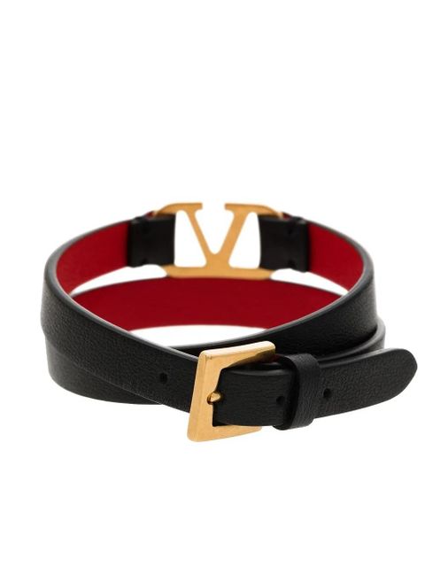 Valentino Garavani VLogo double-strap bracelet - Black
