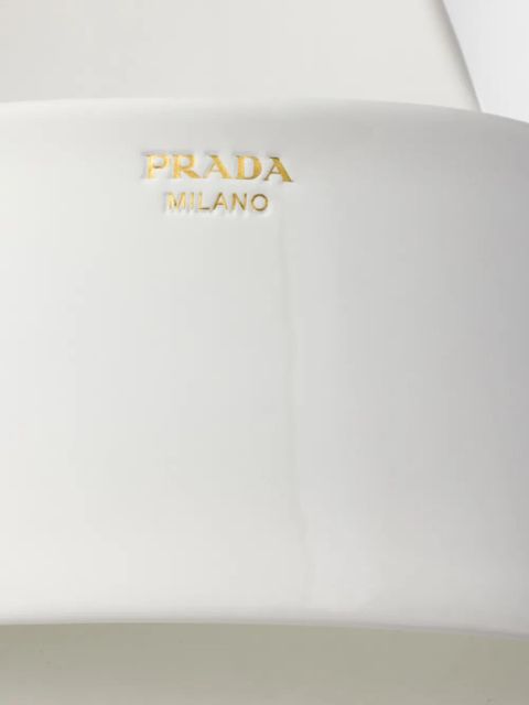Prada leather slides - White