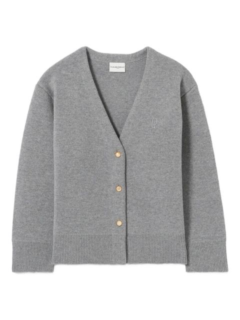 Claudie Pierlot V-neck embroidered cardigan - Grey - zdjęcie produktu nr 1