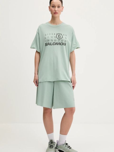 MM6 Maison Margiela x Salomon t-shirt damski kolor zielony S52GC0345 - zdjęcie produktu nr 2