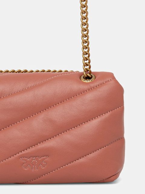 Pinko torebka skórzana kolor różowy 100040 A0F2 - zdjęcie produktu nr 2