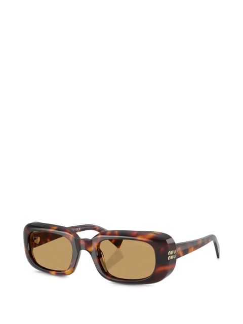 Miu Miu Eyewear Rêverie rectangle sunglasses - Brown - zdjęcie produktu nr 2