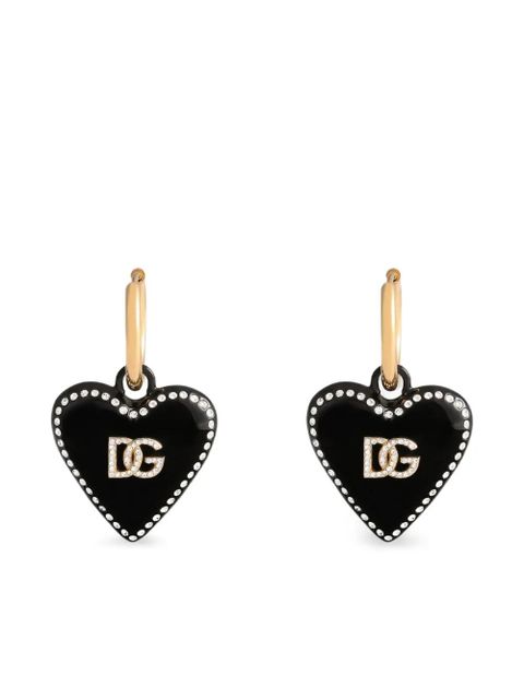 Dolce & Gabbana heart drop earrings - Gold