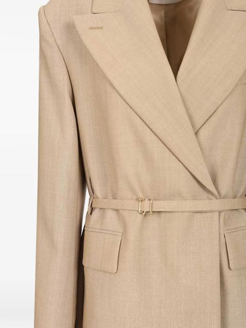 Sportmax belted double-breasted blazer - Neutrals