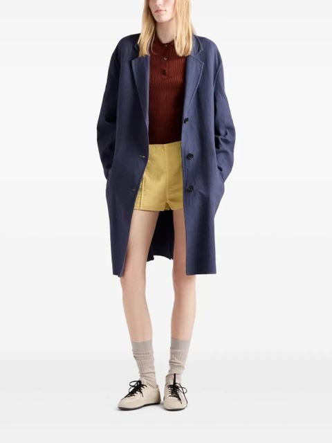 Prada ribbed polo top - Red