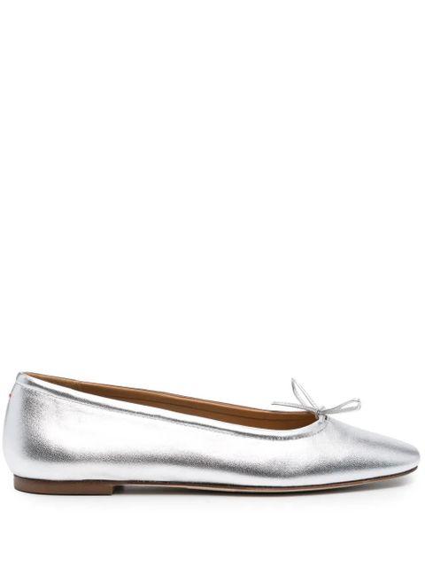 Aeyde metallic leather ballerina shoes - Silver - zdjęcie produktu nr 1