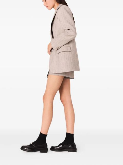 Maje rhinestone suit jacket - Grey