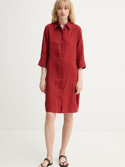 Marc O'Polo sukienka koszulowa lniana - zdjęcie produktu nr 1