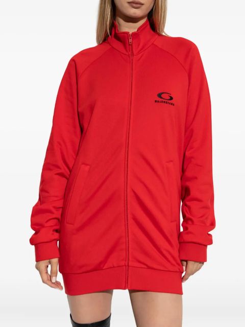 Balenciaga logo-detail zip-up mini dress - Red - zdjęcie produktu nr 2