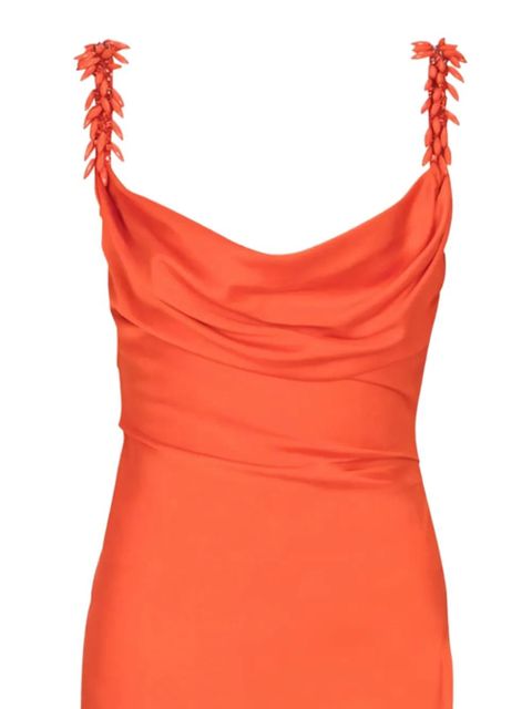 Balmain embroidered straps fluid maxi dress - Orange - zdjęcie produktu nr 2