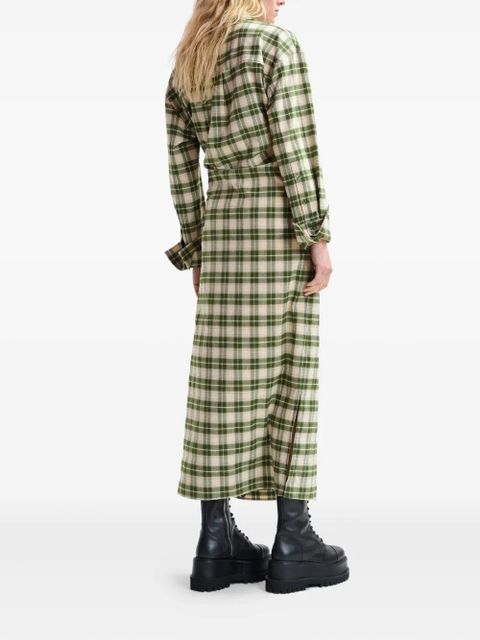 Essentiel Antwerp Jid checked dress - Green