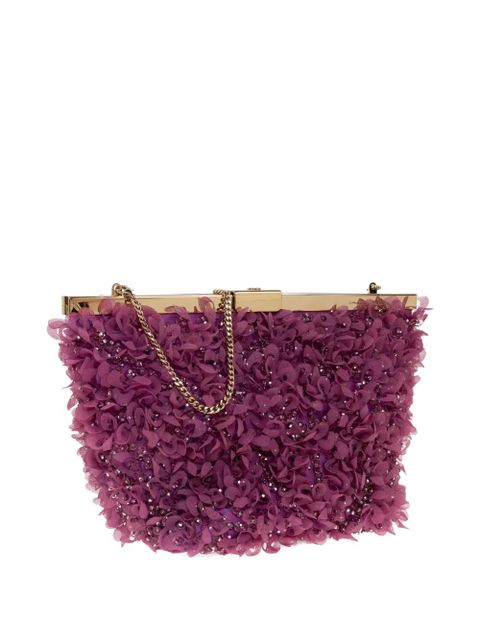 Jimmy Choo Ganache chain-strap clutch bag - Purple