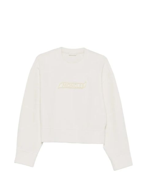 Moncler logo-patch sweatshirt - Neutrals
