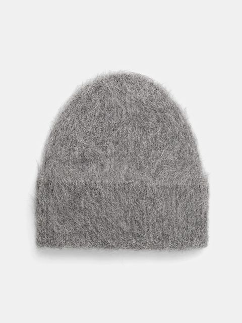 Answear.LAB czapka kaszmirowa kolor szary - zdjęcie produktu nr 1