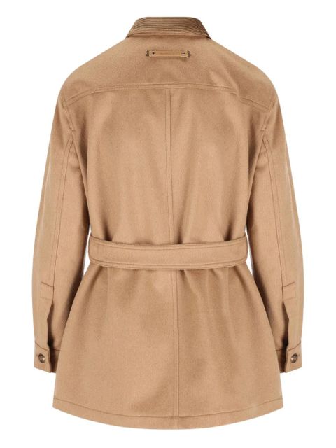 Max Mara LEVA corduroy-collar belted jacket - Brown - zdjęcie produktu nr 2