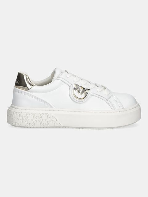 Pinko sneakersy skórzane Yoko 06 damskie kolor biały SS0041P087Z1B - zdjęcie produktu nr 2