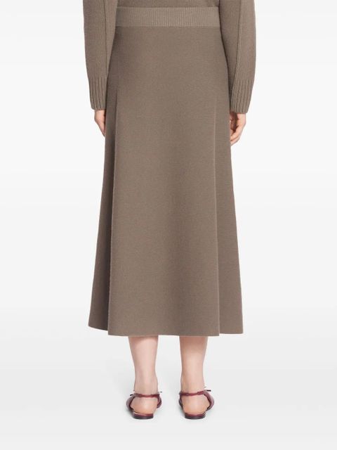 Lanvin flared midi skirt - Brown