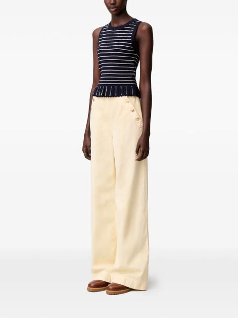 Claudie Pierlot buttoned straight-leg jeans - Neutrals