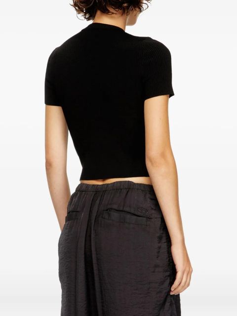 Diesel crew-neck ribbed T-shirt - Black