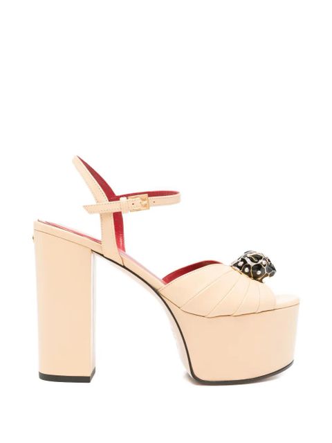 Valentino Garavani embellishment platform sandals - Neutrals - zdjęcie produktu nr 1