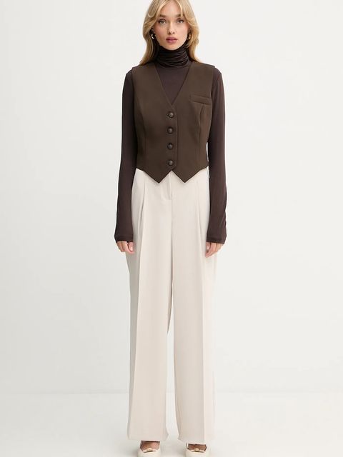 Guess kamizelka THEOLINE kolor brązowy jednorzędowa W5YH55 WGHC2