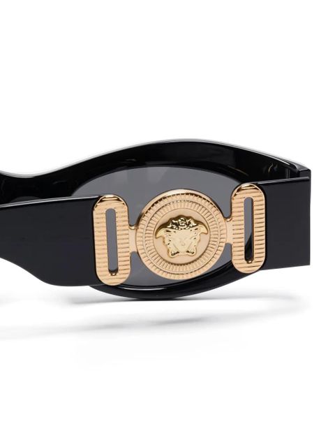 Versace Eyewear Medusa Head-plaque sunglasses - Black