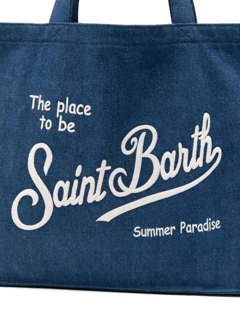 MC2 Saint Barth logo-print shoulder bag - Blue