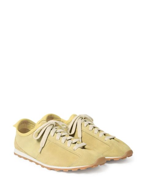Jacquemus The Tennis suede lace-up sneakers - Yellow