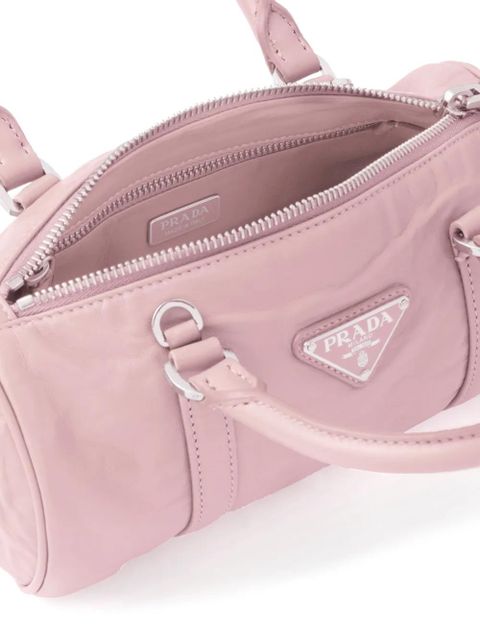 Prada logo-plaque tote bag - Pink