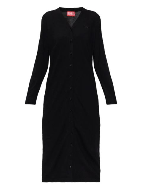 Diesel M-Alinesa button logo cardi-coat - Black - zdjęcie produktu nr 1