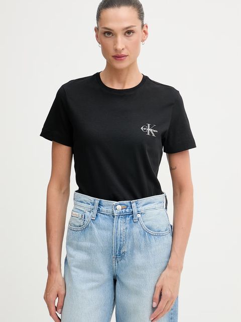 Calvin Klein Jeans T-shirt damski bawełniany 2-pack - zdjęcie produktu nr 2