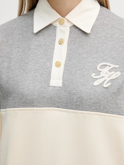 Tommy Hilfiger bluza damska kolor szary wzorzysta WW0WW48785