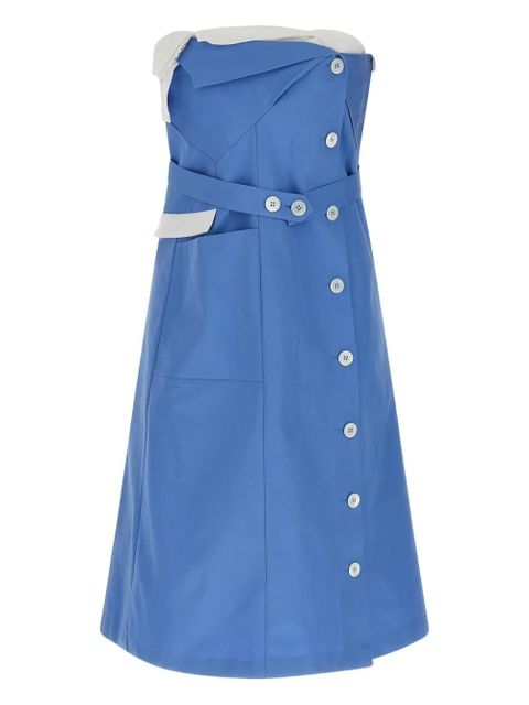 Miu Miu strapless belted midi dress - Blue - zdjęcie produktu nr 1