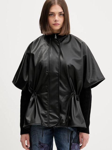 Desigual kurtka REVIVAL RICHMOND kolor czarny przejściowa oversize 25WAIP04 - zdjęcie produktu nr 1