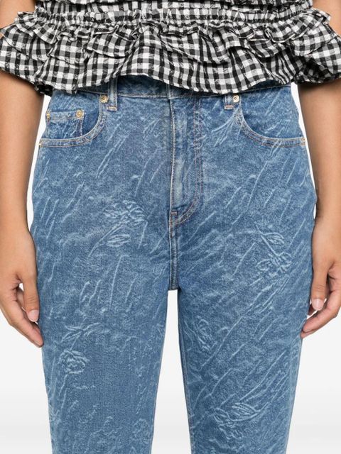 GANNI textured five-pocket jeans - Blue