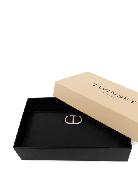 TWINSET zipped leather jacket - Black