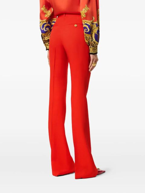 Versace flared wool-blend trousers