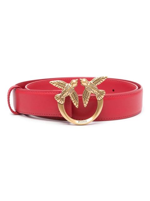 PINKO Love Birds leather belt - Red - zdjęcie produktu nr 1