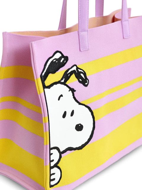 Essentiel Antwerp Peanuts™ graphic striped tote bag - Pink